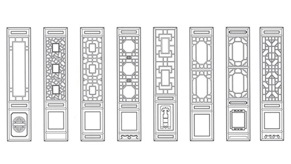 重庆喜迎门中式花格CAD设计图样式大全