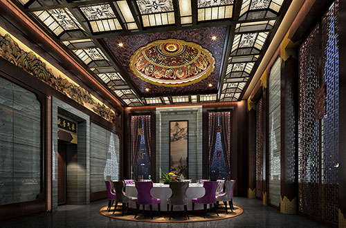 重庆低调奢华的新中式酒店设计效果图